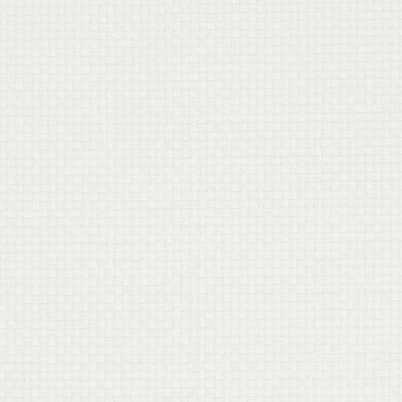 White wallcovering with a textured paperweave, subtle woven pattern.