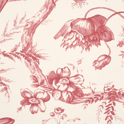 SCHUMACHER  PERENNIAL FAVORITES TOILE DE FLEURS   ROUGE   - 5009122