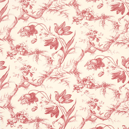 SCHUMACHER  PERENNIAL FAVORITES TOILE DE FLEURS   ROUGE   - 5009122