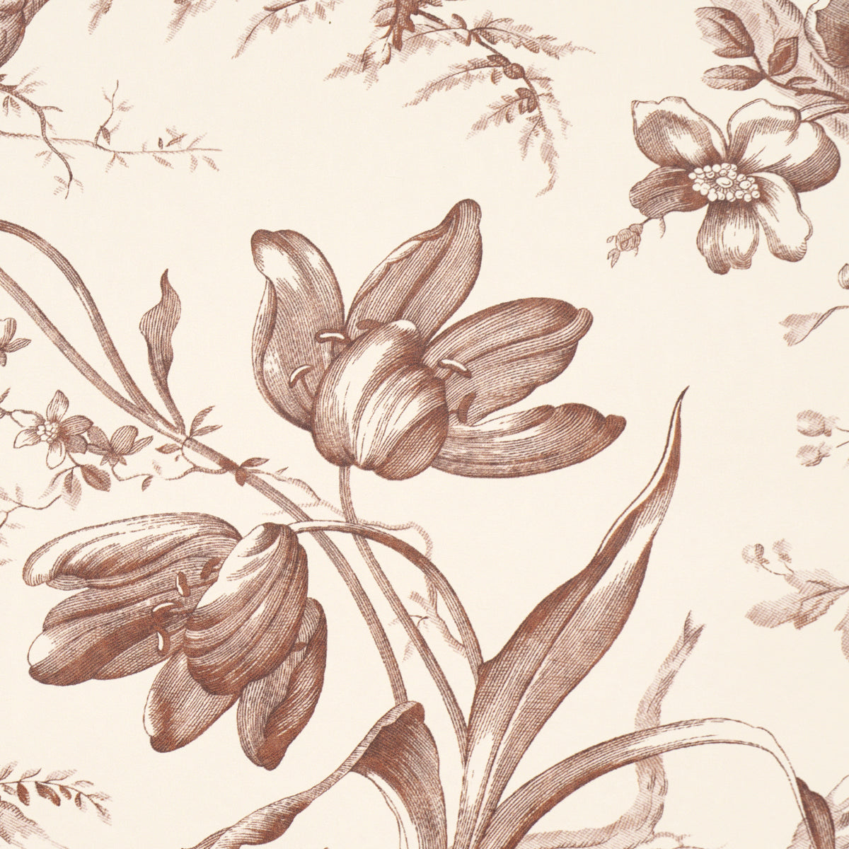 SCHUMACHER  PERENNIAL FAVORITES TOILE DE FLEURS   FAWN   - 5009124