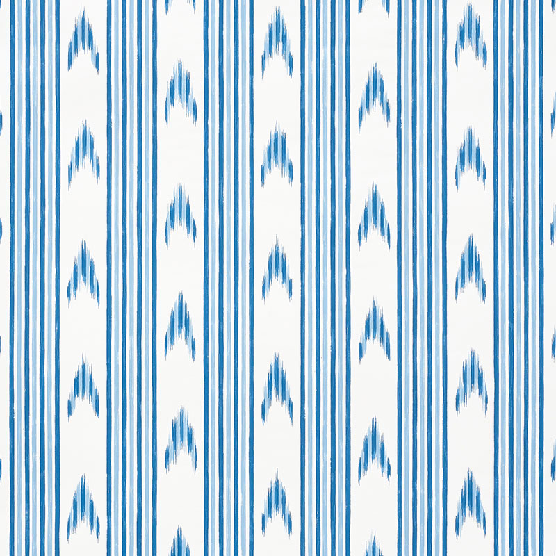 SCHUMACHER WALLCOVERING  MARK D. SIKES SANTA BARBARA IKAT   INDIGO   - 5009220