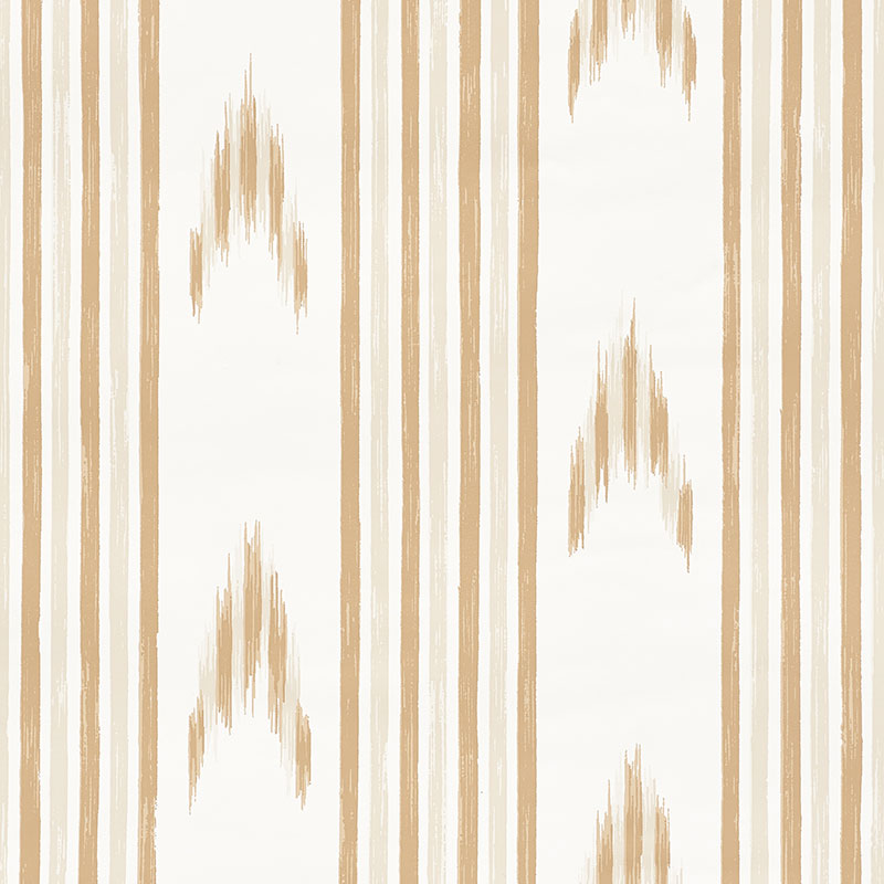 SCHUMACHER WALLCOVERING  MARK D. SIKES SANTA BARBARA IKAT   NEUTRAL   - 5009222