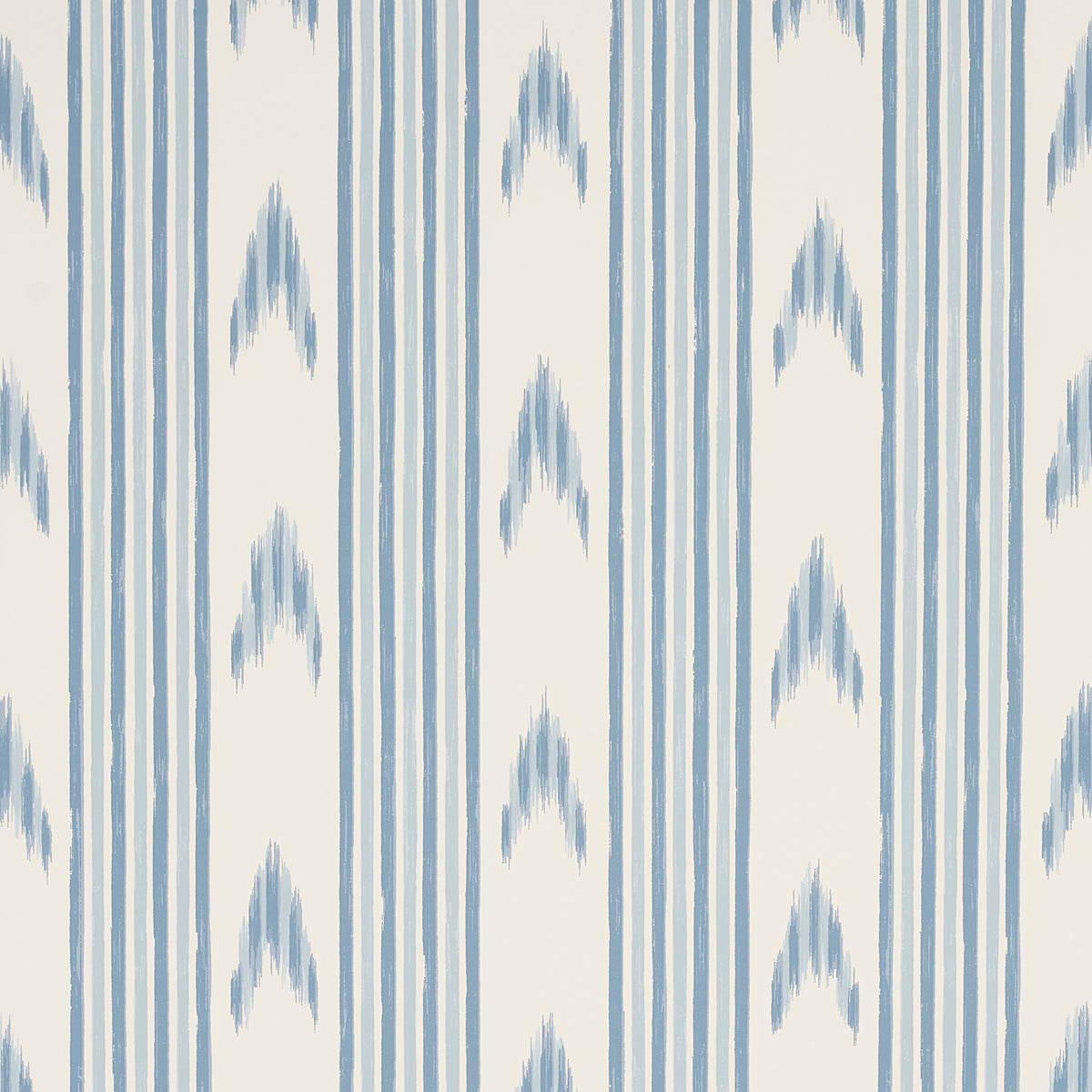 SCHUMACHER WALLCOVERING  MARK D. SIKES SANTA BARBARA IKAT   CHINA BLUE   - 5009223