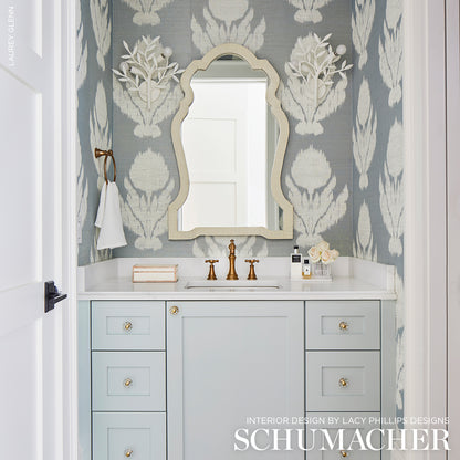 SCHUMACHER  PRINTED & EMBELLISHED WALLCOVERINGS AGRA SISAL   SKY   - 5009280