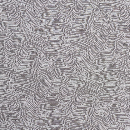 Gray textured fabric with a repeating curved arc pattern; soft upholstery textile.