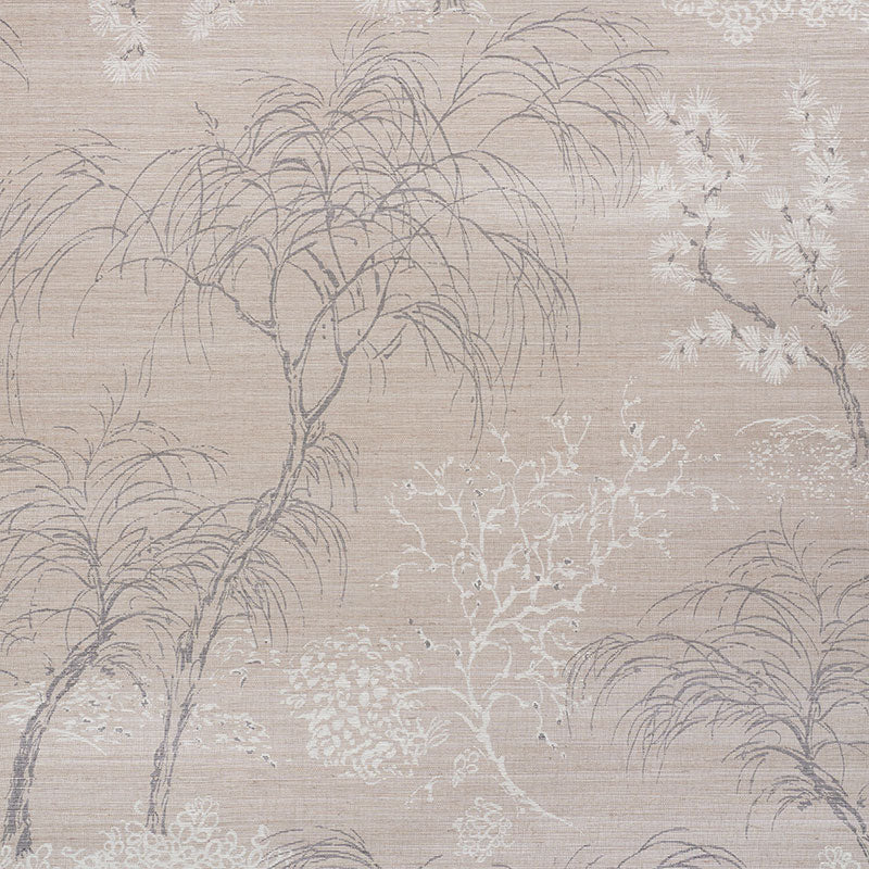 SCHUMACHER WALLCOVERING  MINGEI MORI HEMP SHIMMER   MOONSTONE   - 5009390