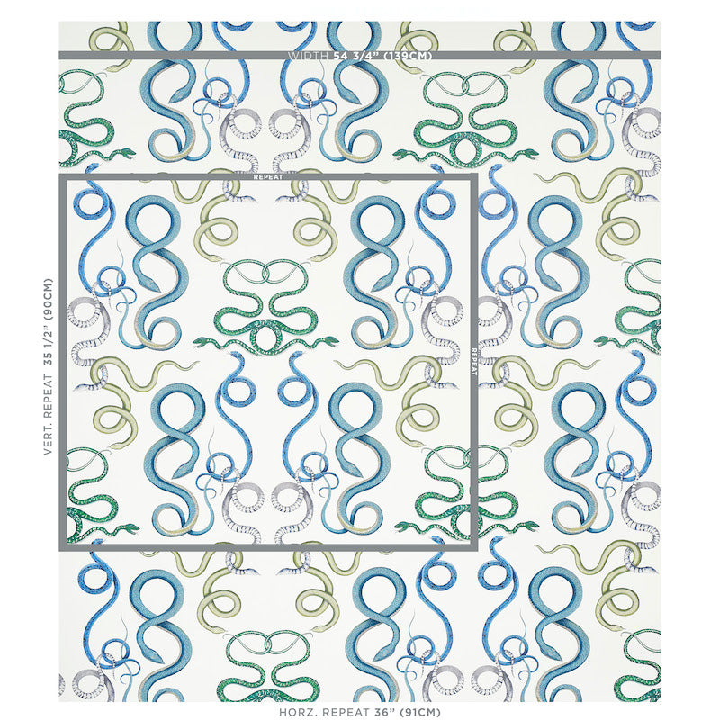SCHUMACHER WALLCOVERING  CHARLAP HYMAN & HERRERO GIOVE   EMERALD & SAPPHIRE   - 5009460