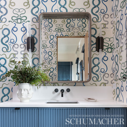 SCHUMACHER WALLCOVERING  CHARLAP HYMAN & HERRERO GIOVE   EMERALD & SAPPHIRE   - 5009460