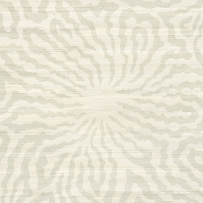 Cream and beige radial sunburst pattern on soft fabric, zebra-like tie-dye style.