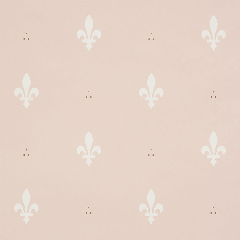 SCHUMACHER  SMALL-PRINT WALLPAPERS FLEUR DE LIS   BLUSH   - 5009500
