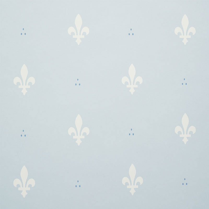 SCHUMACHER  SMALL-PRINT WALLPAPERS FLEUR DE LIS   MINERAL   - 5009501