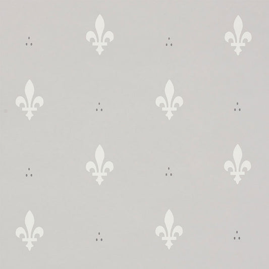 SCHUMACHER  SMALL-PRINT WALLPAPERS FLEUR DE LIS   GREY   - 5009502