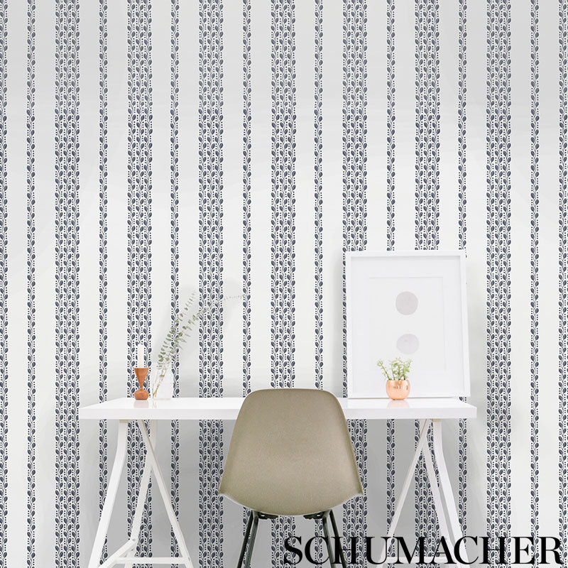 SCHUMACHER  SMALL-PRINT WALLPAPERS LILLIAN VINE   Mineral   - 5009520