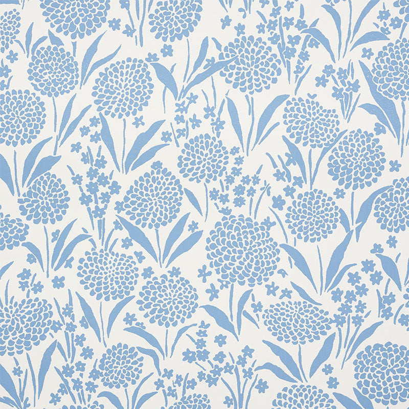 SCHUMACHER  SMALL-PRINT WALLPAPERS CHRYSANTHEMUM   CHAMBRAY   - 5009550