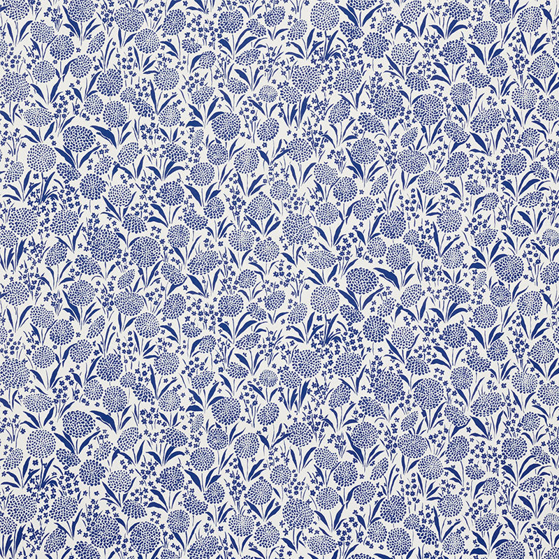 SCHUMACHER  SMALL-PRINT WALLPAPERS CHRYSANTHEMUM   Blue   - 5009552