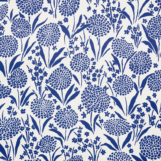 SCHUMACHER  SMALL-PRINT WALLPAPERS CHRYSANTHEMUM   Blue   - 5009552
