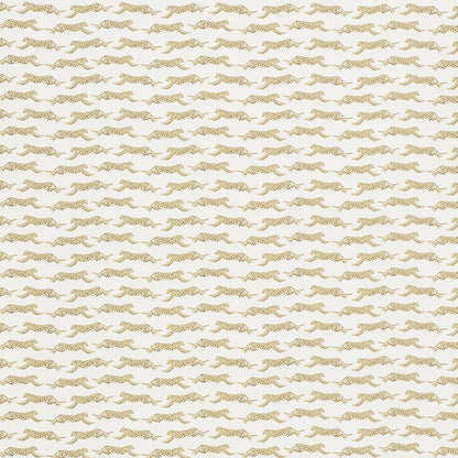 SCHUMACHER WALLCOVERING  SMALL-PRINT WALLPAPERS LEAPING LEOPARDS   SAND   - 5009591