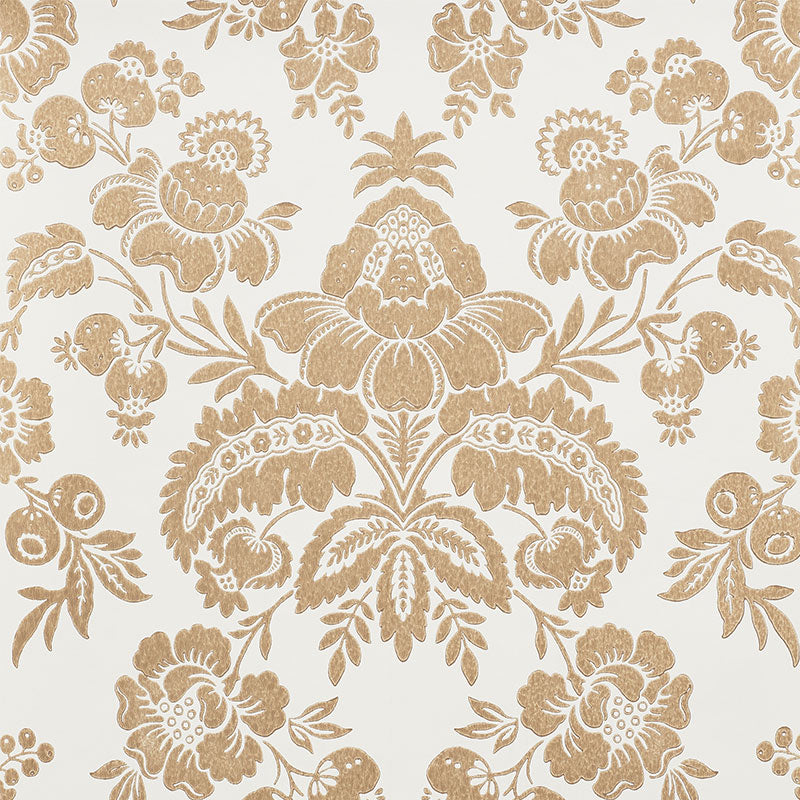 SCHUMACHER  NEW TRADITIONAL SIMONE DAMASK   GOLD   - 5009610