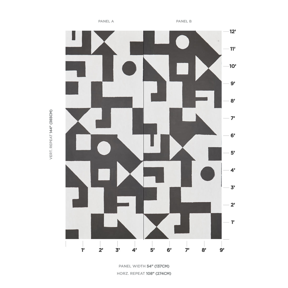 SCHUMACHER  NEW WAVE: BLACK & WHITE BINARY PANEL SET   BLACK   - 5009690