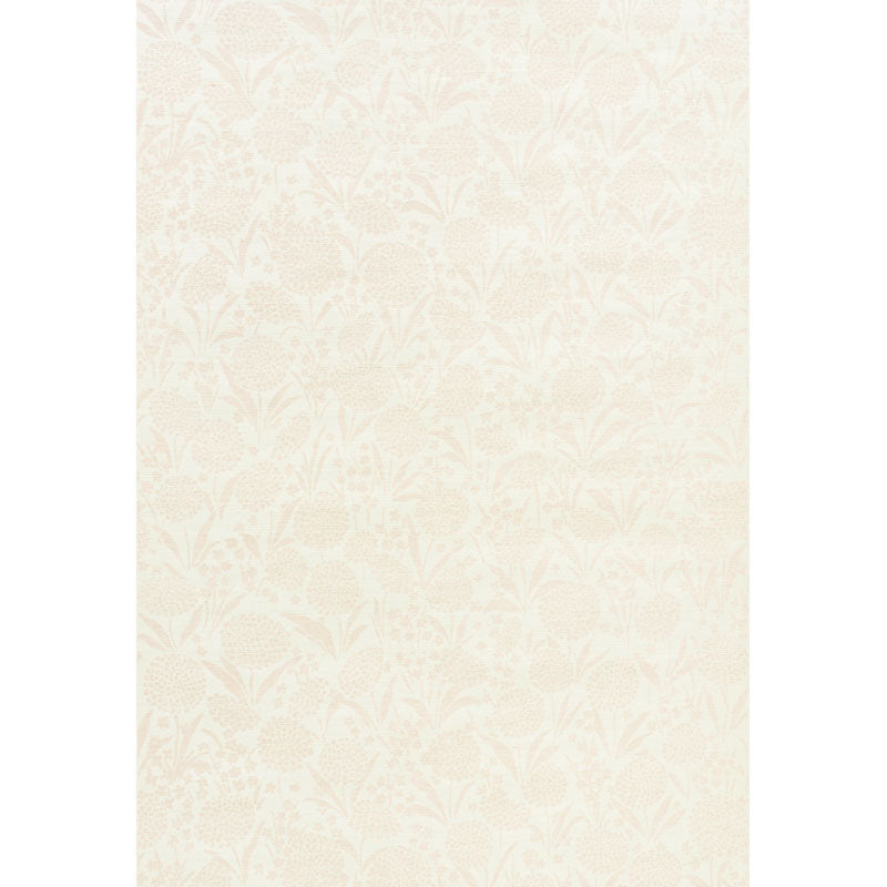 Cream-beige damask floral wallcovering with a subtle textured background.