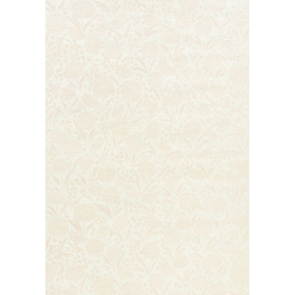 Cream-beige damask floral wallcovering with a subtle textured background.
