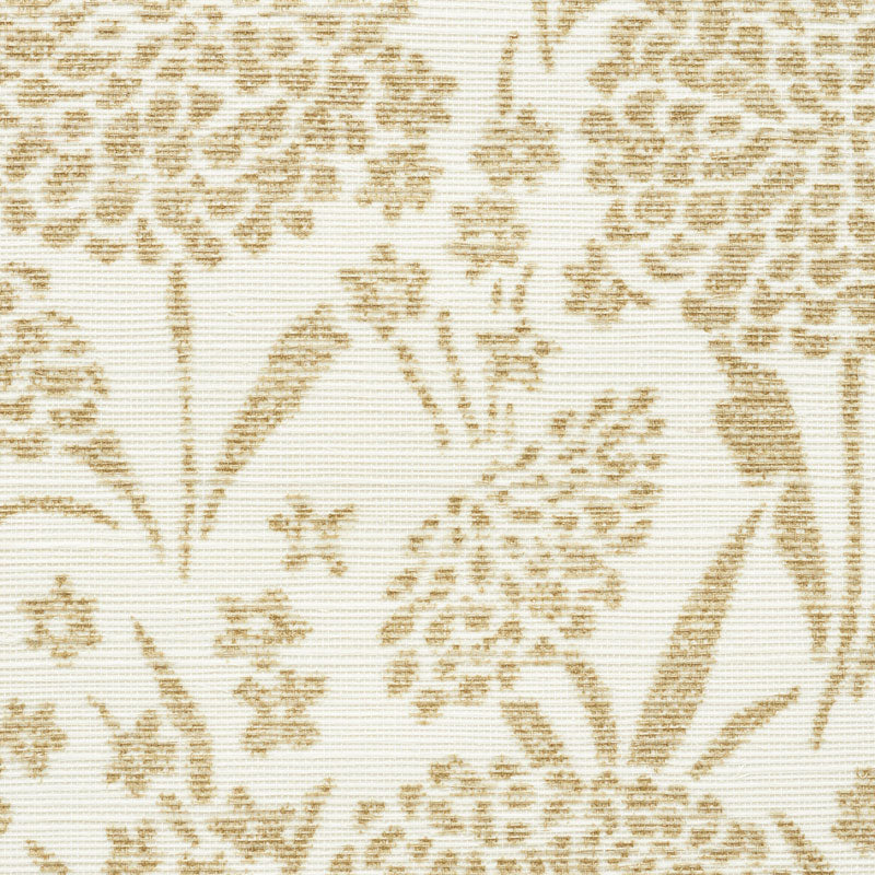 SCHUMACHER  TEXTURED WALLCOVERINGS & PRINTED GRASSCLOTHS CHRYSANTHEMUM SISAL   GOLD   - 5009782