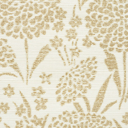 SCHUMACHER  TEXTURED WALLCOVERINGS & PRINTED GRASSCLOTHS CHRYSANTHEMUM SISAL   GOLD   - 5009782