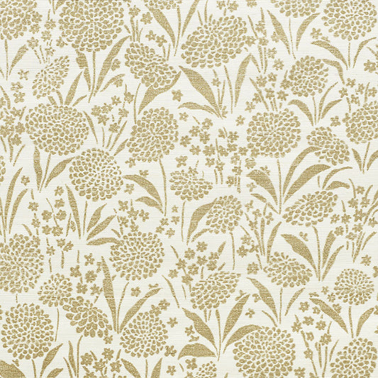 SCHUMACHER  TEXTURED WALLCOVERINGS & PRINTED GRASSCLOTHS CHRYSANTHEMUM SISAL   GOLD   - 5009782