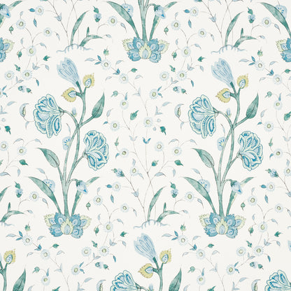 SCHUMACHER WALLCOVERING  PALAMPORE KHILANA FLORAL   PEACOCK   - 5009952