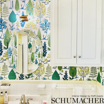 SCHUMACHER WALLCOVERING  PALAMPORE PANDORA   PEACOCK   - 5009963
