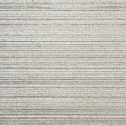 Pewter textured wallcovering with subtle horizontal lines.