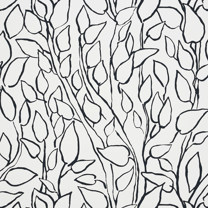 SCHUMACHER WALLCOVERING  FREEHAND SOLANDRA VINE   BLACK   - 5010071