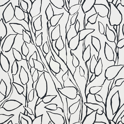 SCHUMACHER WALLCOVERING  FREEHAND SOLANDRA VINE   BLACK   - 5010071