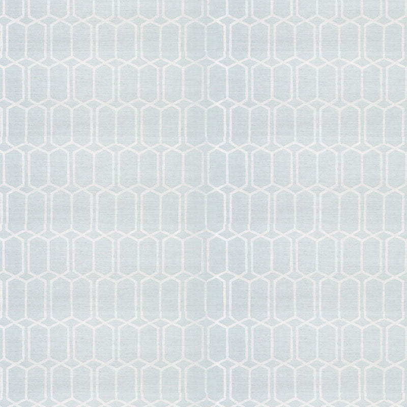 SCHUMACHER  TEXTURED WALLCOVERINGS & PRINTED GRASSCLOTHS MODERN TRELLIS SISAL   SKY   - 5010100