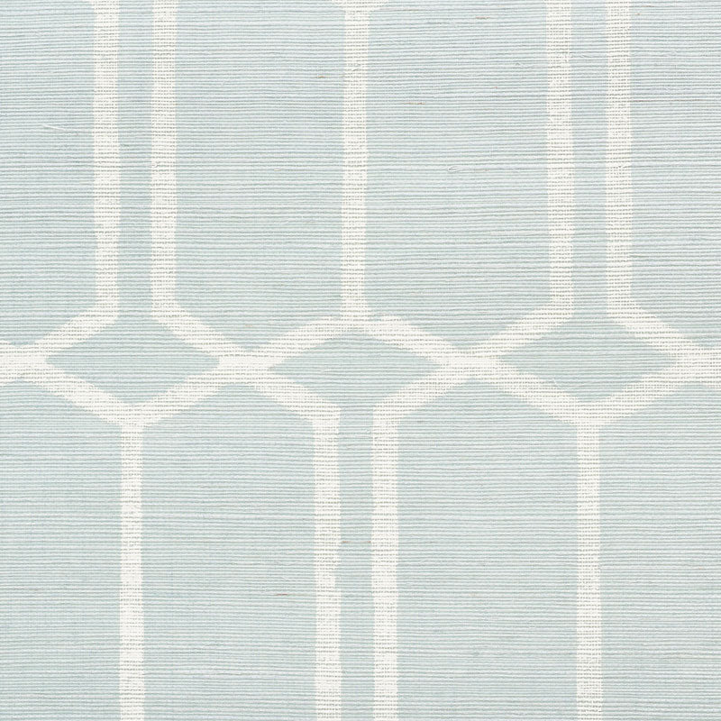 SCHUMACHER  TEXTURED WALLCOVERINGS & PRINTED GRASSCLOTHS MODERN TRELLIS SISAL   SKY   - 5010100