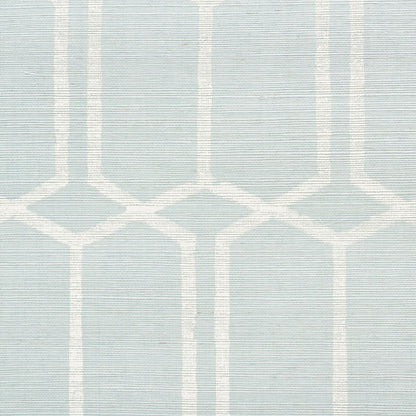 SCHUMACHER  TEXTURED WALLCOVERINGS & PRINTED GRASSCLOTHS MODERN TRELLIS SISAL   SKY   - 5010100