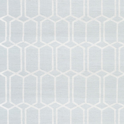 SCHUMACHER  TEXTURED WALLCOVERINGS & PRINTED GRASSCLOTHS MODERN TRELLIS SISAL   SKY   - 5010100