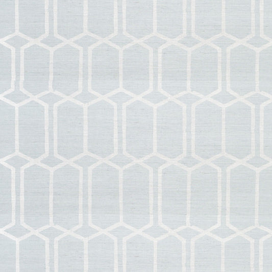 SCHUMACHER  TEXTURED WALLCOVERINGS & PRINTED GRASSCLOTHS MODERN TRELLIS SISAL   SKY   - 5010100