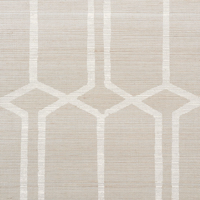 SCHUMACHER  TEXTURED WALLCOVERINGS & PRINTED GRASSCLOTHS MODERN TRELLIS HEMP SHIMMER   MOONSTONE   - 5010110