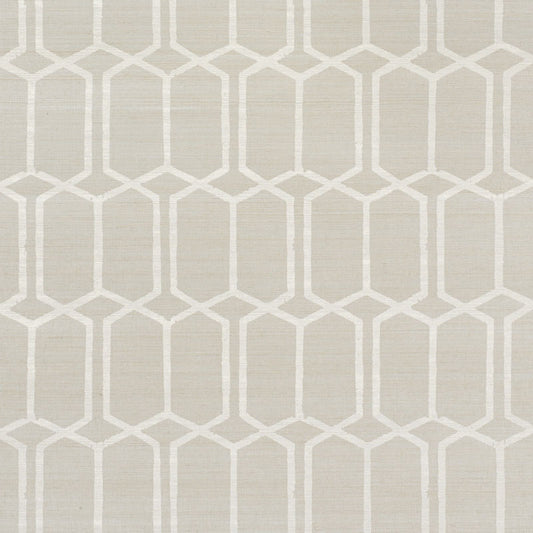 SCHUMACHER  TEXTURED WALLCOVERINGS & PRINTED GRASSCLOTHS MODERN TRELLIS HEMP SHIMMER   MOONSTONE   - 5010110