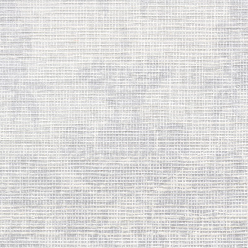 Cream-textured grasscloth wallcovering with a subtle gray damask motif and horizontal weave.
