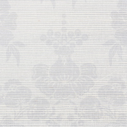 Cream-textured grasscloth wallcovering with a subtle gray damask motif and horizontal weave.