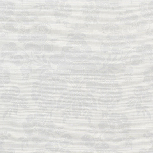 SCHUMACHER  TEXTURED WALLCOVERINGS & PRINTED GRASSCLOTHS SIMONE DAMASK GRASSCLOTH   SILVER   - 5010120