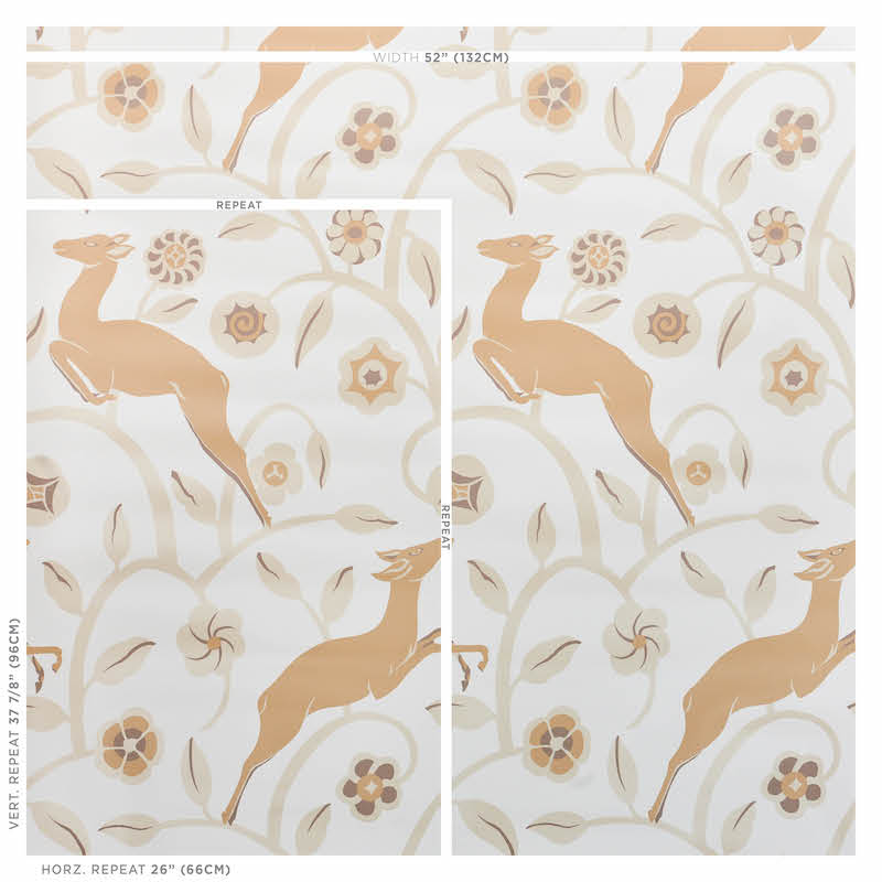 SCHUMACHER  SIGNATURE SCHUMACHER LES GAZELLES AU BOIS VINYL   NATURAL   - 5010141