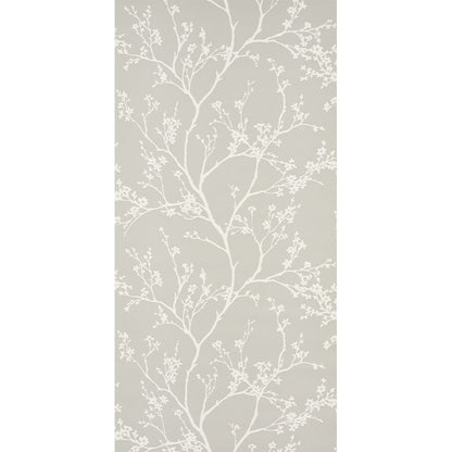 SCHUMACHER  SILVER LINING PERFORMANCE WALLCOVERINGS TWIGGY VINYL   SOFT GREY   - 5010152
