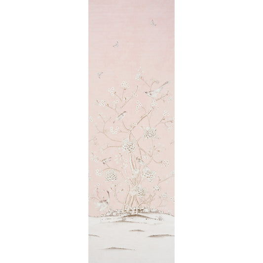 SCHUMACHER  SILVER LINING PERFORMANCE WALLCOVERINGS CHINOIS PALAIS VINYL PANEL   BLUSH   - 5010160