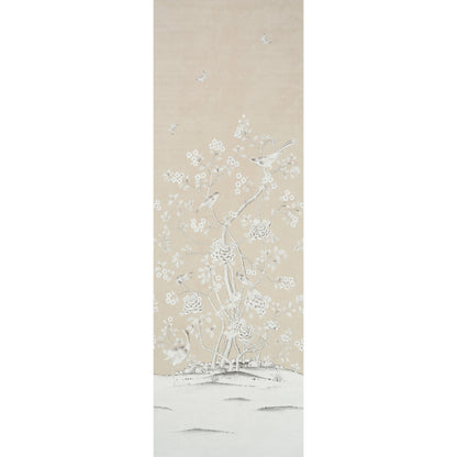 SCHUMACHER  SILVER LINING PERFORMANCE WALLCOVERINGS CHINOIS PALAIS VINYL PANEL   STONE   - 5010161