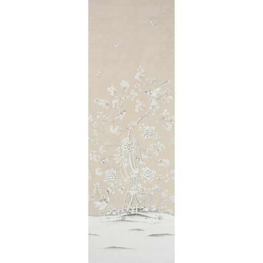 SCHUMACHER  SILVER LINING PERFORMANCE WALLCOVERINGS CHINOIS PALAIS VINYL PANEL   STONE   - 5010161