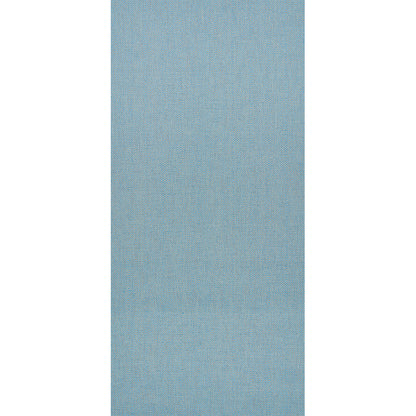 Blue herringbone paperweave textured wallcovering with subtle gradient.