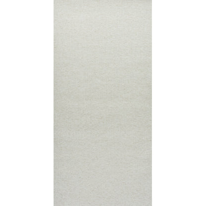 Vertical beige linen-textured fabric panel with natural woven fibers.